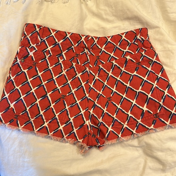 Chanel St Tropez Denim Cut Off Jeans - Picture 4 of 6